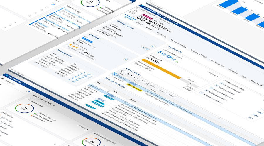 Capture d'écran du nouveau CRM Proginov